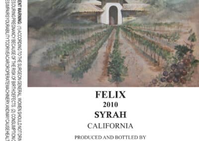 Felix 2010 Syrah Wine Label