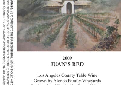Juans Red 2009 Wine Label
