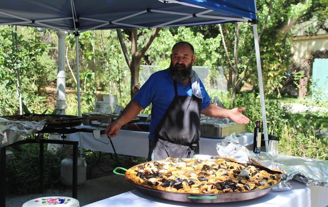 Paella in the Garden at Le Chene