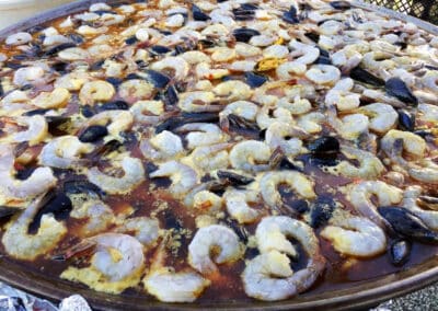 Le Chene Paella Closeup Cooking