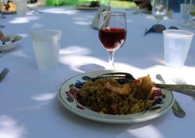 Le Chene Paella Serving