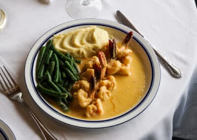 Shrimp Escoffier at Le Chene